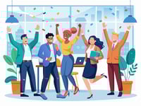 Celebrating wins at the office-1