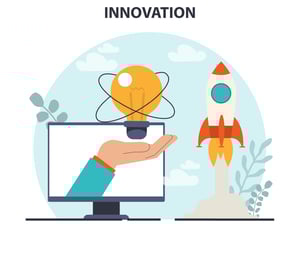 Innovation Rocket Graphic