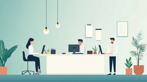Office Culture 3 Employees at Desk
