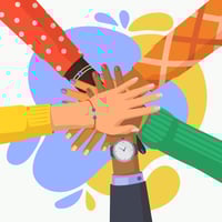 Team huddle hands