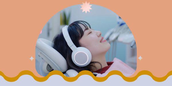 Relaxed Dental Patient with Headphones
